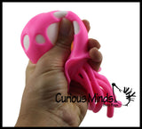 Light-Up Octopus/Jellyfish Bath Toy - Stress Ball - Wiggly Jiggly Squishy Flashing Fidget Ball