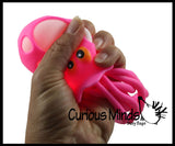 Light-Up Octopus/Jellyfish Bath Toy - Stress Ball - Wiggly Jiggly Squishy Flashing Fidget Ball