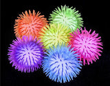 Light Up 5" Puffer Ball -  Indoor Soft Hairy Air-Filled Sensory Ball