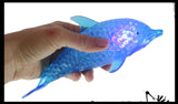 Jumbo Light Up Dolphin Water Bead Filled Squeeze Stress Ball  -  Sensory, Stress, Fidget Toy