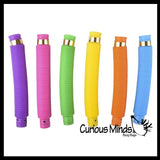 LAST CHANCE - LIMITED STOCK  - Light-Up Large Pull and Pop Snap Expanding Flexible Accordion Tube Toy - Free Play - Open Ended Fidget Toy