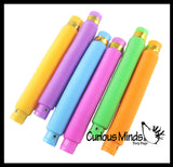 LAST CHANCE - LIMITED STOCK  - Light-Up Large Pull and Pop Snap Expanding Flexible Accordion Tube Toy - Free Play - Open Ended Fidget Toy