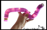 LAST CHANCE - LIMITED STOCK  - Light-Up Large Pull and Pop Snap Expanding Flexible Accordion Tube Toy - Free Play - Open Ended Fidget Toy
