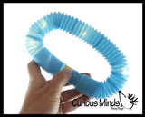 LAST CHANCE - LIMITED STOCK  - Light-Up Large Pull and Pop Snap Expanding Flexible Accordion Tube Toy - Free Play - Open Ended Fidget Toy