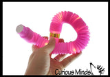 LAST CHANCE - LIMITED STOCK  - Light-Up Large Pull and Pop Snap Expanding Flexible Accordion Tube Toy - Free Play - Open Ended Fidget Toy