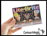 Lite Bright - Classic 80's Vintage Style Toy - Draw with Pegs and Light Brite