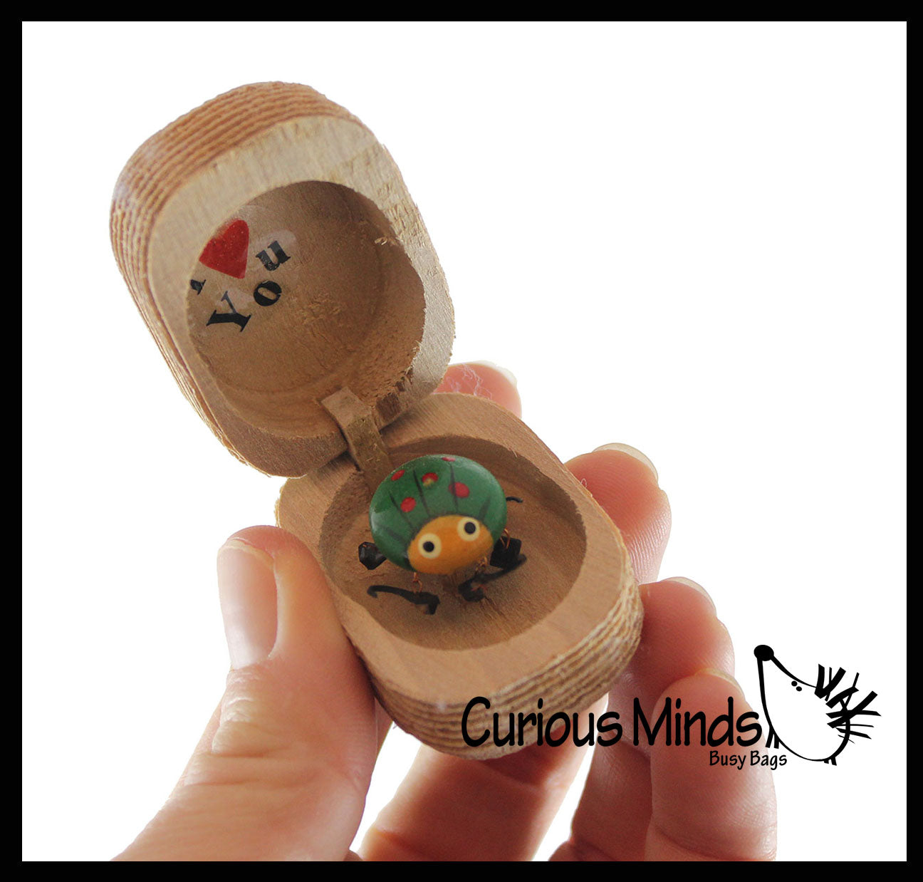Set of 4 Love bug in Box Novelty Gift - Bugs Legs Wiggle So it Looks Alive - Wooden Hinged Box Nut Ladybug Beetle (Random Colors) Set of 4 Love bug in Box Novelty Gift - Bugs Legs Wiggle So it Looks Alive - Wooden Hinged Box Nut Ladybug Beetle (Random Colors)