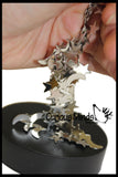 Magnetic Fidget Sculpture - Office Science Toy - Desk Toy with Magnet Base and Metal Pieces