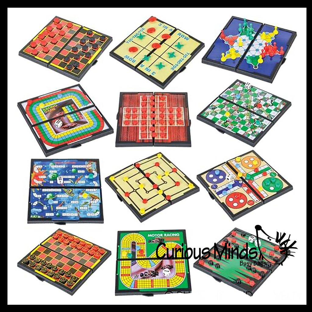 LAST CHANCE - LIMITED STOCK -  SALE - Mini Magnetic Travel Games - Tiny Classic Board Games - Children's Games for Car or Airplane