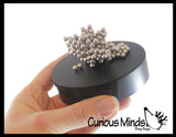 Magnetic Fidget Sculpture - Office Science Toy - Desk Toy with Magnet Base and Metal Pieces