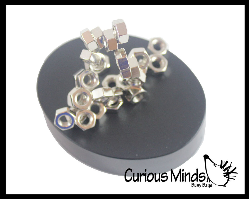 Magnetic Fidget Sculpture - Office Science Toy - Desk Toy with Magnet Base and Metal Pieces