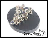 Magnetic Fidget Sculpture - Office Science Toy - Desk Toy with Magnet Base and Metal Pieces