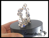 Magnetic Fidget Sculpture - Office Science Toy - Desk Toy with Magnet Base and Metal Pieces