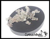 Magnetic Fidget Sculpture - Office Science Toy - Desk Toy with Magnet Base and Metal Pieces