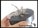 Magnetic Fidget Sculpture - Office Science Toy - Desk Toy with Magnet Base and Metal Pieces