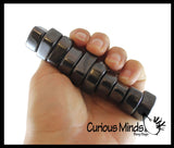 Set of 10 Hematite Magnetic Rocks - Rattlesnake Egg Buzz Noise-Making Toy - Singing Clanking Strong Magnet Noisemaker - Novelty Toy - Science Party Favors