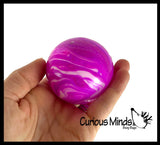 Marble Swirl Soft Doh Filled Stretch Ball - Ultra Squishy Relaxing Sensory Fidget Stress Toy Tie Dye