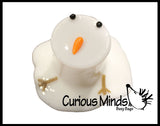 Melting Snowman Slime - White Slime with Snow Man Parts - Eyes, Stick Arms and Carrot Nose - Christmas Party Favor