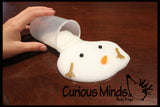 Melting Snowman Slime - White Slime with Snow Man Parts - Eyes, Stick Arms and Carrot Nose - Christmas Party Favor