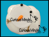 Melting Snowman Slime - White Slime with Snow Man Parts - Eyes, Stick Arms and Carrot Nose - Christmas Party Favor