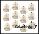 Melting Snowman Slime - White Slime with Snow Man Parts - Eyes, Stick Arms and Carrot Nose - Christmas Party Favor