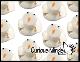 Melting Snowman Slime - White Slime with Snow Man Parts - Eyes, Stick Arms and Carrot Nose - Christmas Party Favor