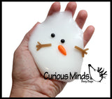 Melting Snowman Slime - White Slime with Snow Man Parts - Eyes, Stick Arms and Carrot Nose - Christmas Party Favor