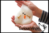 Melting Snowman Slime - White Slime with Snow Man Parts - Eyes, Stick Arms and Carrot Nose - Christmas Party Favor