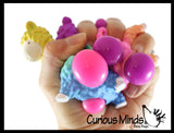 Rainbow Alpaca Squishy Color Changing Gel Doh Blob Mesh Ball with Soft Web - Squishy Fidget Ball