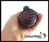 3" Metallic Bubble Mesh Balls - Squishy Fidget Ball with Web Netting - Stress Ball Color Changing Blobs - Sensory, Fidget Toy- Gooey Squish Bubble Popping OT