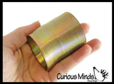 2" Metal Colored Magic Spring Coil Toy -  Sensory Fidget Toy - Relaxing & Mesmerizing - Stair Walking Fun Classic Toy