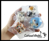 Cute Chunky Animals Micro Slow Rise Squishy Toys - Mini Tiny Animals - Memory Foam Party Favors, Fidgets, Prizes, OT