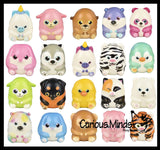 Cute Chunky Animals Micro Slow Rise Squishy Toys - Mini Tiny Animals - Memory Foam Party Favors, Fidgets, Prizes, OT