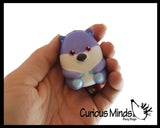 Cute Chunky Animals Micro Slow Rise Squishy Toys - Mini Tiny Animals - Memory Foam Party Favors, Fidgets, Prizes, OT