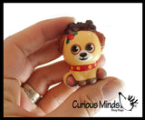 Mini Dog Winter Puppy Animal Themed Slow Rise Squishy Toys - (6 Styles) Memory Foam Squish Stress Ball - Winter Christmas