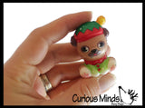 Mini Dog Winter Puppy Animal Themed Slow Rise Squishy Toys - (6 Styles) Memory Foam Squish Stress Ball - Winter Christmas