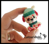 Mini Dog Winter Puppy Animal Themed Slow Rise Squishy Toys - (6 Styles) Memory Foam Squish Stress Ball - Winter Christmas