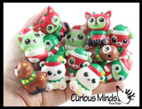 Mini Winter Animal Themed Slow Rise Squishy Toys - (6 Styles) Memory Foam Squish Stress Ball - Winter Christmas
