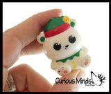 Mini Winter Animal Themed Slow Rise Squishy Toys - (6 Styles) Memory Foam Squish Stress Ball - Winter Christmas