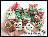 Mini Winter Animal Themed Slow Rise Squishy Toys - (6 Styles) Memory Foam Squish Stress Ball - Winter Christmas