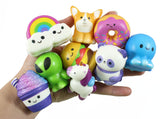 Set of 36 (3 Dozen) Cute Micro Slow Rise Squishy Toys - Mini Animals and Foods - Memory Foam Party Favors, Prizes, OT