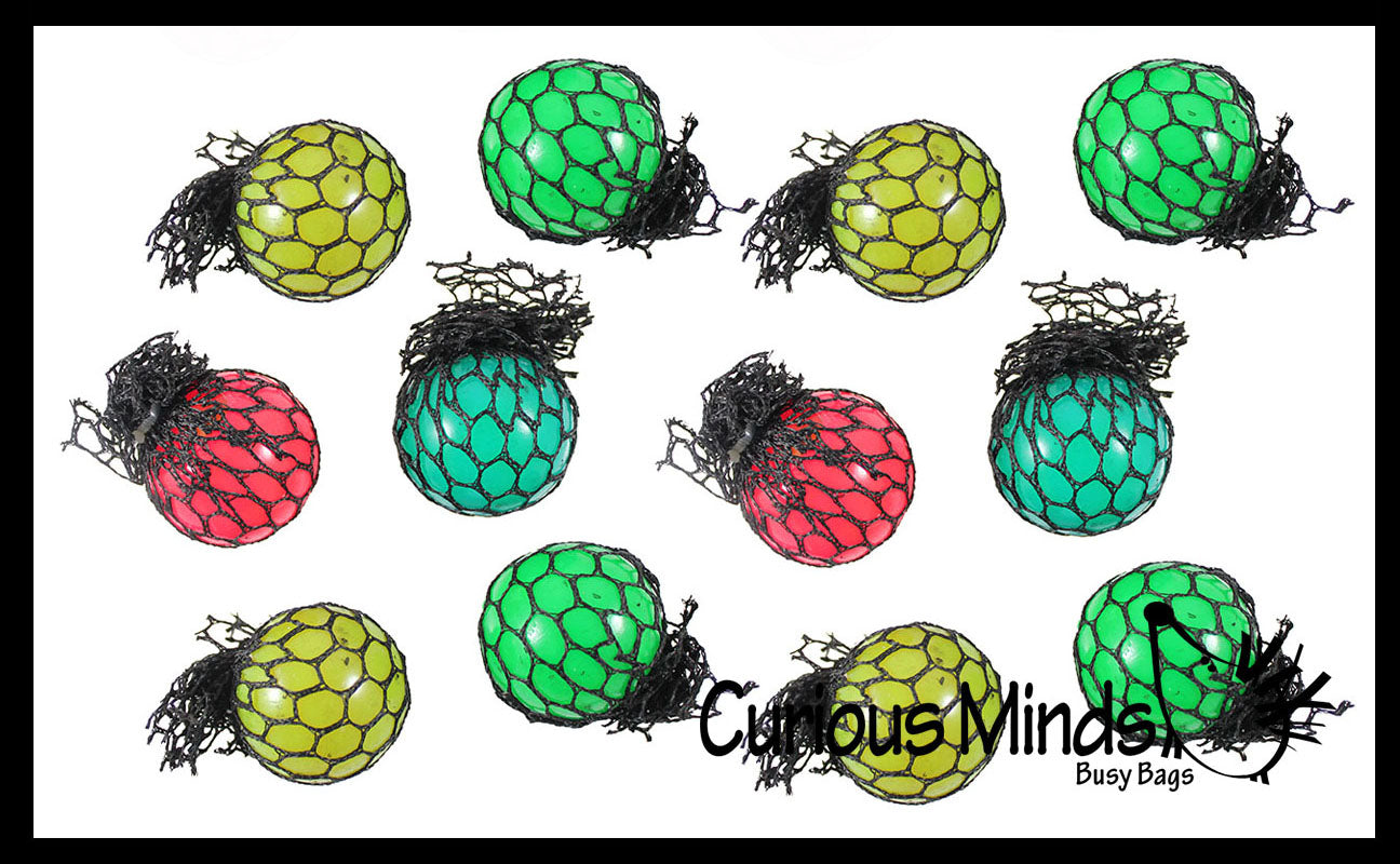Tiny Mesh Ball - Squishy Fidget Ball with Web Netting - Stress Ball Co ...