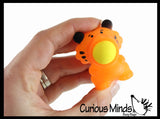 LAST CHANCE - LIMITED STOCK - SALE -Mini Animal Ball Popper Shooter Toy - Put Ball in Mouth and Squeeze to Shoot it Out