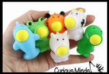 LAST CHANCE - LIMITED STOCK - SALE -Mini Animal Ball Popper Shooter Toy - Put Ball in Mouth and Squeeze to Shoot it Out