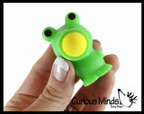 LAST CHANCE - LIMITED STOCK - SALE -Mini Animal Ball Popper Shooter Toy - Put Ball in Mouth and Squeeze to Shoot it Out