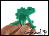 Tiny Dinosaur Bendable Fidget Toys - Cute Mini Dino Animal Figurines - Party Favors, Prizes, Egg Fillers