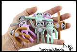 Tiny Sloth Bendable Fidget Toys - Cute Mini Animal Figurines - Party Favors, Prizes, Egg Fillers