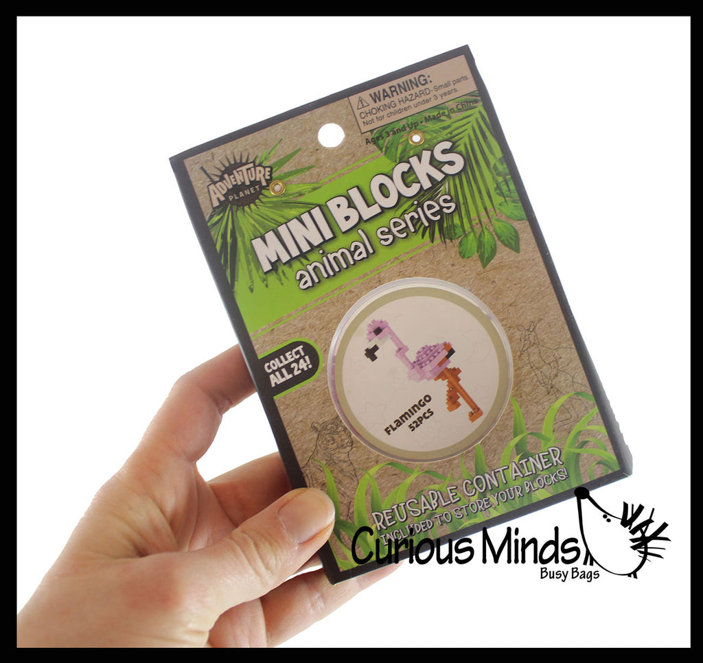 LAST CHANCE - LIMITED STOCK  - SALE - Mini Brick Block Set - Flamingo or Zebra - Micro Building Toy Cute Novelty Prize