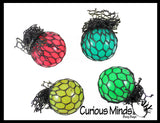 Tiny Mesh Ball - Squishy Fidget Ball with Web Netting - Stress Ball Color Changing Blobs