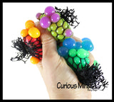 Tiny Mesh Ball - Squishy Fidget Ball with Web Netting - Stress Ball Color Changing Blobs